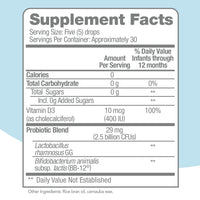 Thumbnail for Culturelle Baby Probiotic Drops + Vitamin D, Immune & Digestive Health Support for Babies, Infants & Newborns 0-12 Months, 30 Day Supply, Gluten Free & Non-GMO, 9ml