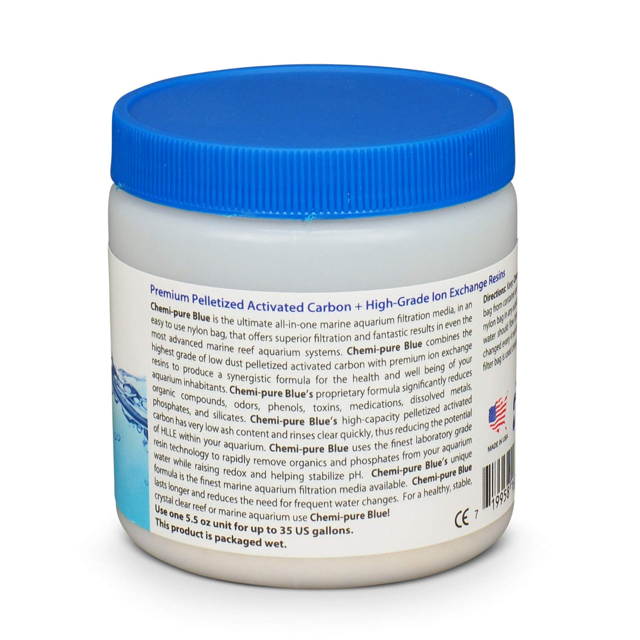 Boyd Chemi?Pure Blue 5.5?oz Aquarium Filtration Media Premium Extruded Carbon + Ion?Exchange Resins in Nylon Bag Clears Toxins, Phosphates & Metals