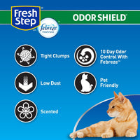Thumbnail for Fresh Step Odor Shield Clumping Litter With Febreze Freshness, Continuous Cat Litter Odor Eliminator, 25 lb. Box