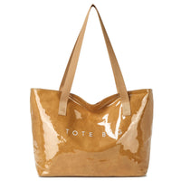 Thumbnail for Covelin Women's Stylish Large Capacity Handbag Minimalist Shopper with TOTE BAG Lettering, Durable Leather for Everyday Use Brown