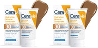 Thumbnail for CeraVe Hydrating Mineral Sunscreen SPF 30 with Sheer Tint,Tinted Mineral Sunscreen with Zinc Oxide & Titanium Dioxide,Blends Seamlessly For Healthy Glow,Deep,1.7 Oz,(Pack of 2)