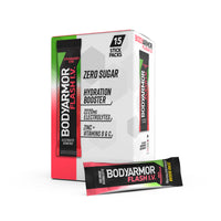 Thumbnail for BODYARMOR Flash IV Electrolyte Packets, Strawberry Kiwi - Zero Sugar Drink Mix, Single Serve Packs, Coconut Water Powder (15 Count)
