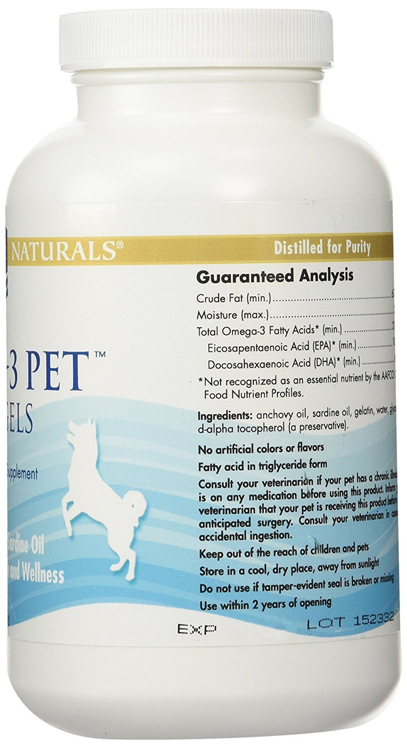 Nordic Naturals Omega-3 Pet, Unflavored - 330 mg Omega-3 Per Soft Gel - 2 Pack - 360 Total Soft Gels - Fish Oil for Dogs with EPA & DHA - Promotes Heart, Skin, Coat, Joint, & Immune Health - Non-GMO