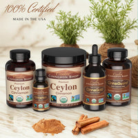 Thumbnail for Ceylon Cinnamon Shop CinnaGold™ Organic Ceylon Cinnamon (100% Certified) Supplement, High-Potency Liquid Extract, 4 oz. – Super Antioxidant