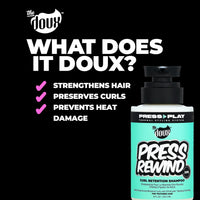 Thumbnail for The Doux PRESS REWIND Curl Retention Shampoo for Curly Hair – Anti-Frizz Hydrating Shampoo with Aloe & Pataua Oil – Frizz Control Hair Care for Men & Women – Sulfate-Free, 8 oz