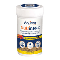 Thumbnail for Aqueon Nutrinsect Fish-Free Fish Food, Tropical Pellets, 1.76 oz