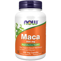 Thumbnail for NOW Foods Supplements, Maca (Lepidium meyenii) 500 mg, For Men and Women, Reproductive Health*, 250 Veg Capsules