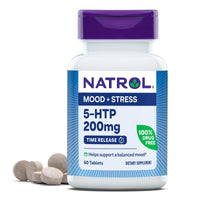 Thumbnail for Natrol 5-HTP 200mg Dietary Supplement to Support a Balanced Mood, 60 Time Release Tablets, 60 Day Supply