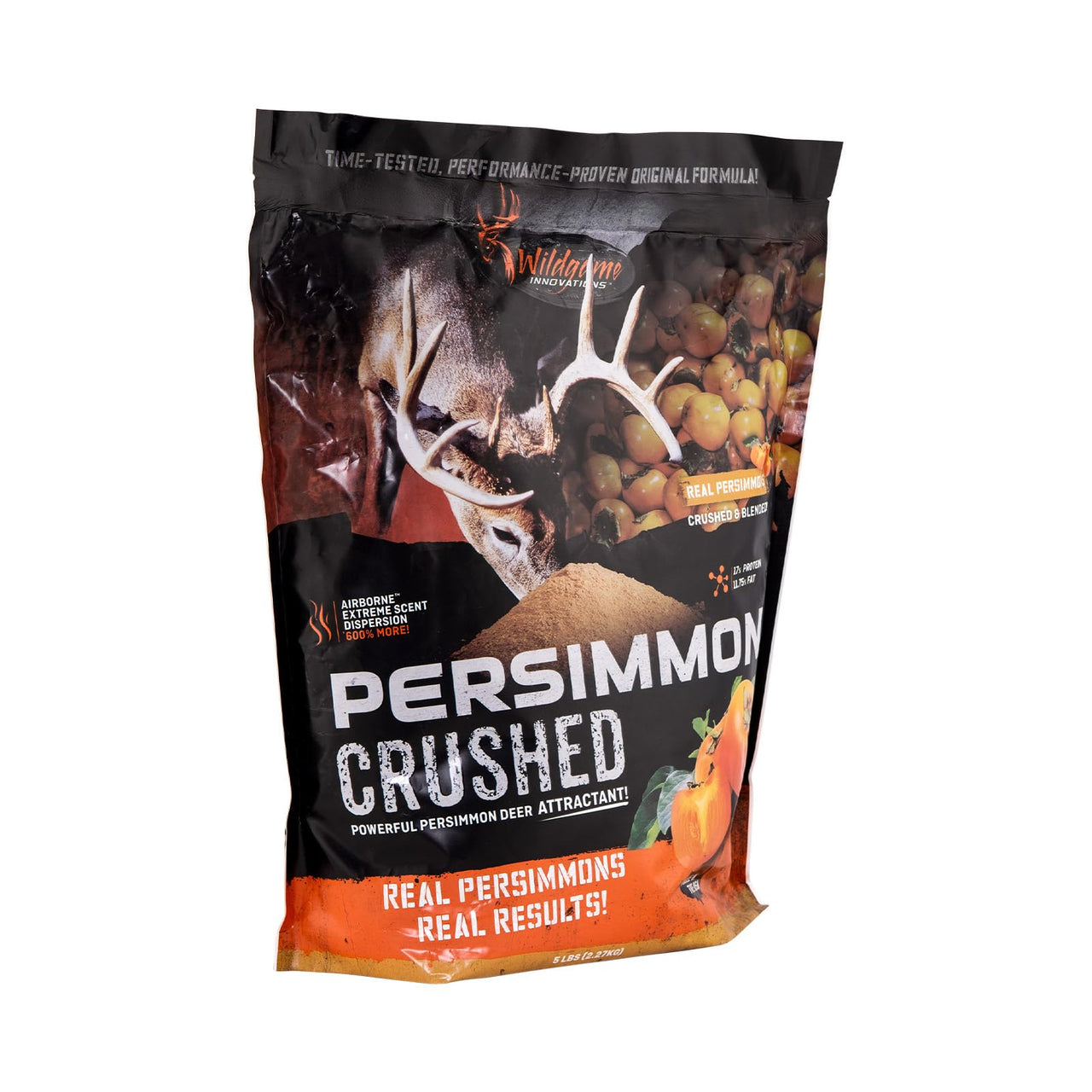 WILDGAME Innovations Persimmon Crushed Deer Attractant, 5lb Bag | Powerful Nutritious Long-Lasting Airborne Hunting Attractant with Real Persimmons