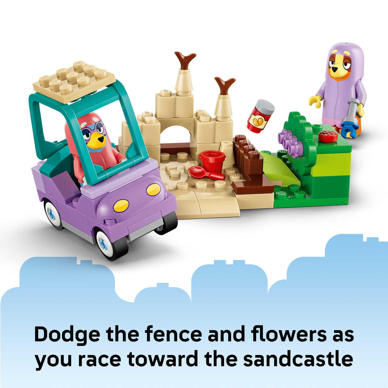 LEGO Bluey Grannies with Bingo and Bluey - Building Toy for Girls & Boys, Ages 4+ - Toddler Car & Playset with 2 Characters - Gift for Birthdays - 11216