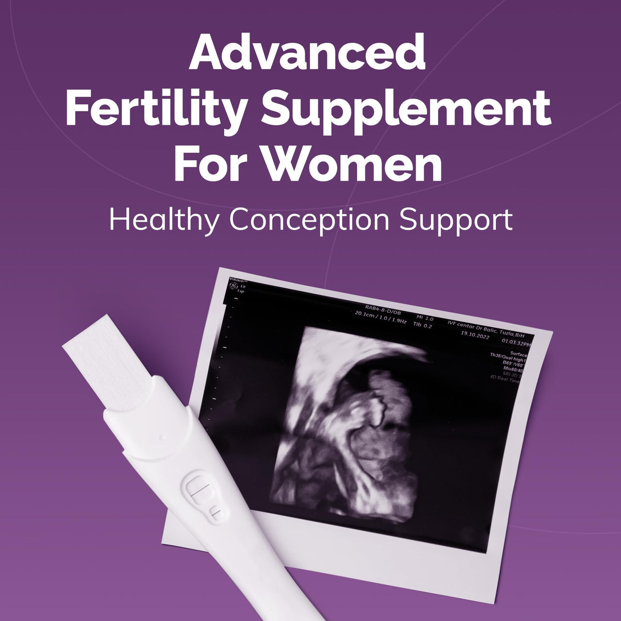 CONCEIVE PLUS Women's Fertility Support: Conception Fertility Supplement for Her, Aids Hormonal Balance, Folic Acid, B1 B2 B3 B6 B12, Zinc, Biotin, Non-GMO, Vegan Prenatal Vitamin, 30 Days