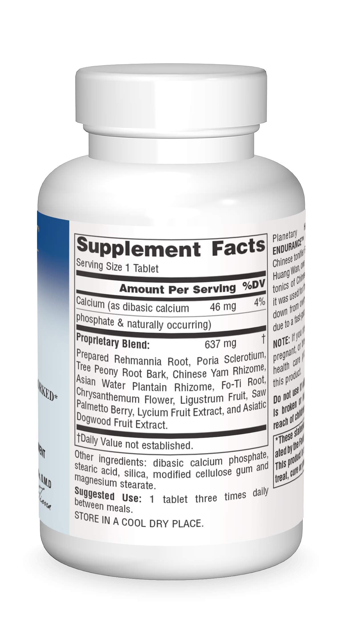 Planetary Herbals Rehmannia Endurance Tablets, 75 Count