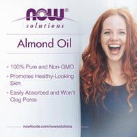 Thumbnail for NOW Foods Solutions, Sweet Almond Oil, 100% Pure Moisturizing Oil, Promotes Healthy-Looking Skin, Unscented Oil, 16-Ounce,Package may vary
