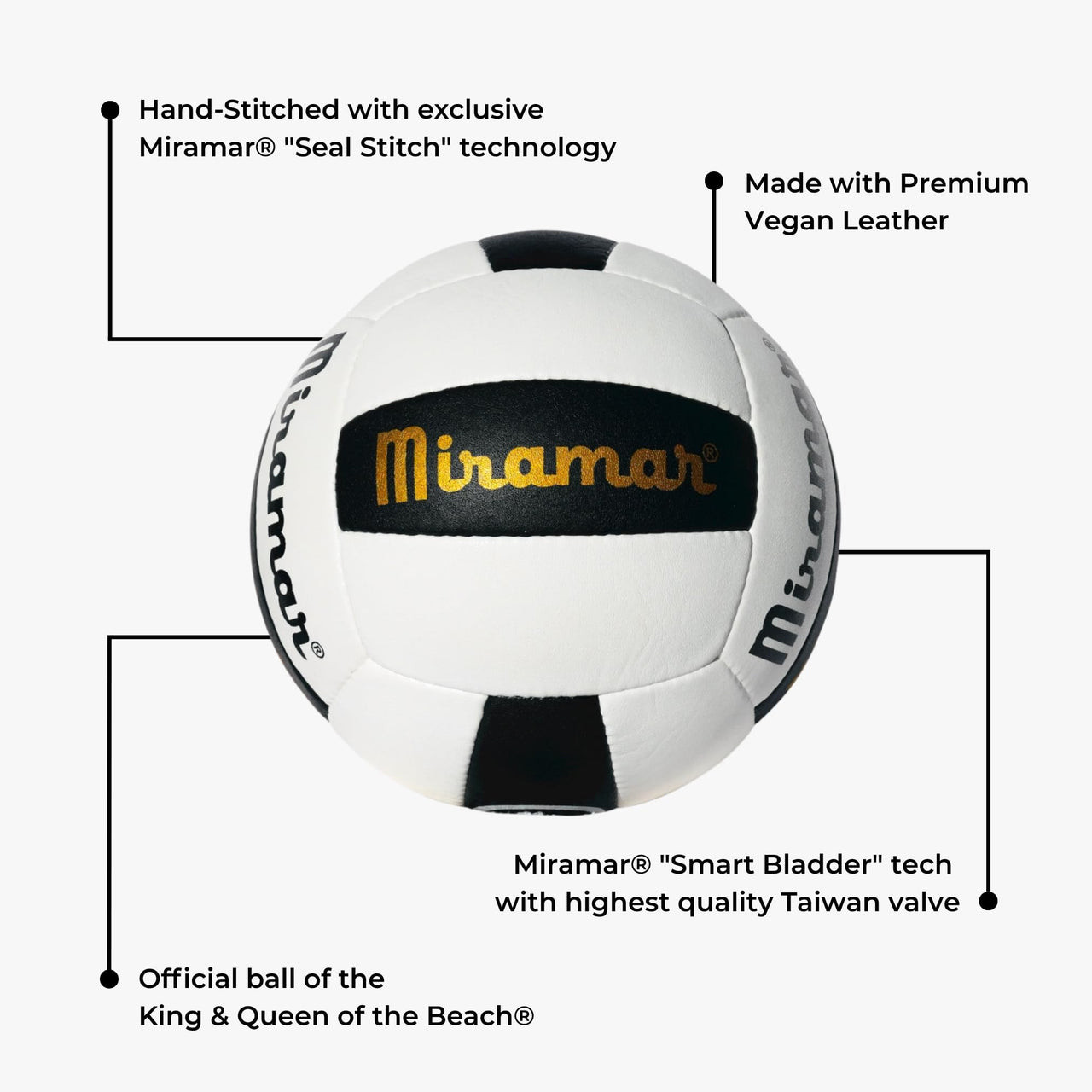 KING OF THE BEACH Miramar Beach Volleyball - PRO Vegan Leather