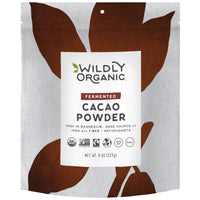 Thumbnail for Wildly Organic Fermented Cacao Powder 8 Oz Bag - Organic, Non-Alkalized, Minimally Processed, Raw, Fair Trade, Non-GMO, Kosher, Vegan, Premium Rich Chocolate Flavor - Perfect for Skin, Smoothies, Yogurt, Oatmeal, Chocolate, Fudge, Baking, & Hot Cocoa