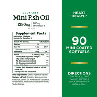 Thumbnail for Nature's Bounty Mini Fish Oil Softgels, Burpless Fish Oil Omega 3 Supplements, Supports Heart Health, 90 Softgels (Pack of 1)