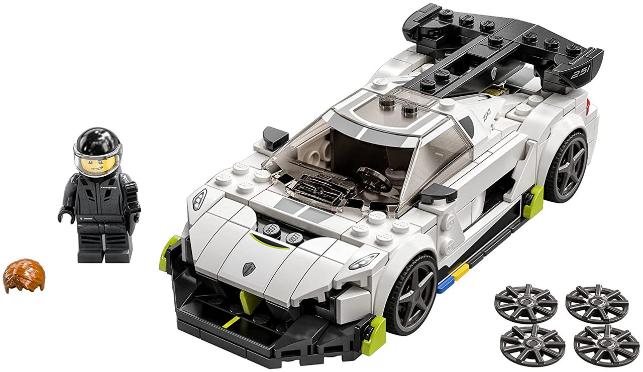 LEGO Speed Champions Koenigsegg Jesko 76900 Racing Sports Car Toy with Driver Minifigure, Racer Model Set for Kids