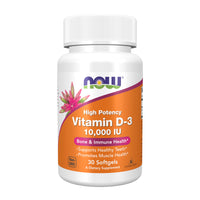 Thumbnail for NOW Foods Supplements, Vitamin D-3 10,000 IU, Highest Potency, Structural Support*, 30 Softgels
