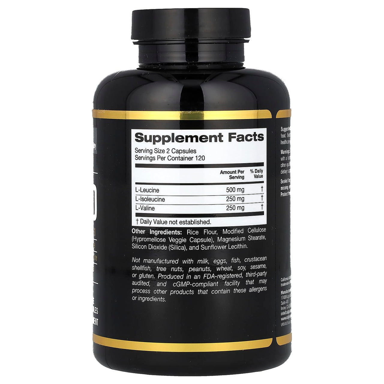 California Gold Nutrition Sport, Micronized BCAA, Branched Chain Amino Acids, 240 Veggie Capsules