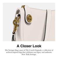 Thumbnail for COACH The Originals Glovetanned Leather Swinger Chalk One Size