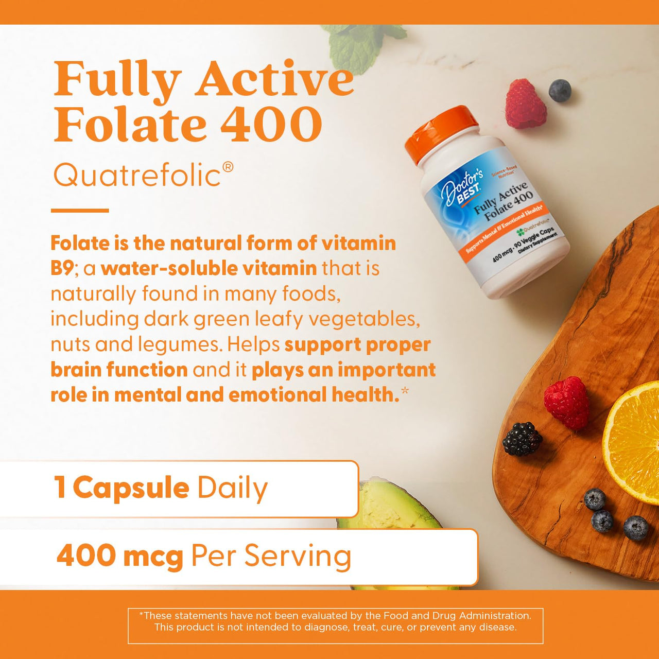 Folate Memory Buy Doctor's Best Fully Active Folate with Quatrefolic400 mcg, Healthy ...