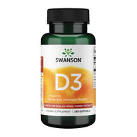 Thumbnail for Swanson Vitamin D-3 5000 IU Bone Health Immune Support Healthy Muscle Function D3 Supplement (cholecalciferol) 125 mcg 250 Softgels Count