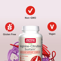 Thumbnail for Jarrow Formulas Arginine-Citrulline Sustain - Supplement Supports Nitric Oxide Production, Blood Flow & Cardiovascular Health - Men's Health Formula - Up to 60 Servings