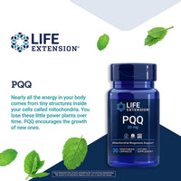 Thumbnail for Life Extension PQQ (Pyrroloquinoline Quinone) 20mg Promotes The Growth of New Cellular Mitochondria - Gluten-Free, Once-Daily, Non-GMO, Vegetarian - 30 Vegetarian Capsules (Pack of 2)