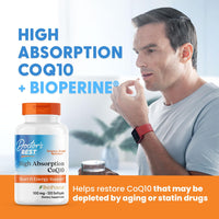 Thumbnail for Doctor's Best High Absorption CoQ10 with BioPerine, Gluten Free, Naturally Fermented, Heart Health, Energy Production, 100 mg, 120 Count