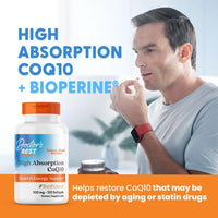 Thumbnail for Doctor's Best High Absorption CoQ10 with BioPerine Supplement - Coenzyme Q10 Softgels for Heart Health & Antioxidant Support, Naturally Fermented CoQ10 100mg for Women & Men, Non GMO - 120 Softgels
