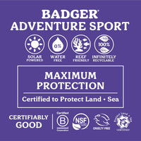 Thumbnail for Badger Mineral Sunscreen SPF 50 Zinc Oxide Sunscreen with 98% Organic Ingredients, Reef-Safe, Broad-Spectrum, Hypoallergenic, Water Resistant, Unscented Adventure Sport 2.9 fl oz