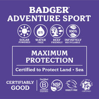 Thumbnail for Badger Biodegradable Reef Safe Sunscreen, SPF 50 Unscented Zinc Oxide Sunscreen, 98% Organic Ingredients, Water Resistant Adventure Sport Sunblock, 2.9 fl oz, 2-Pack