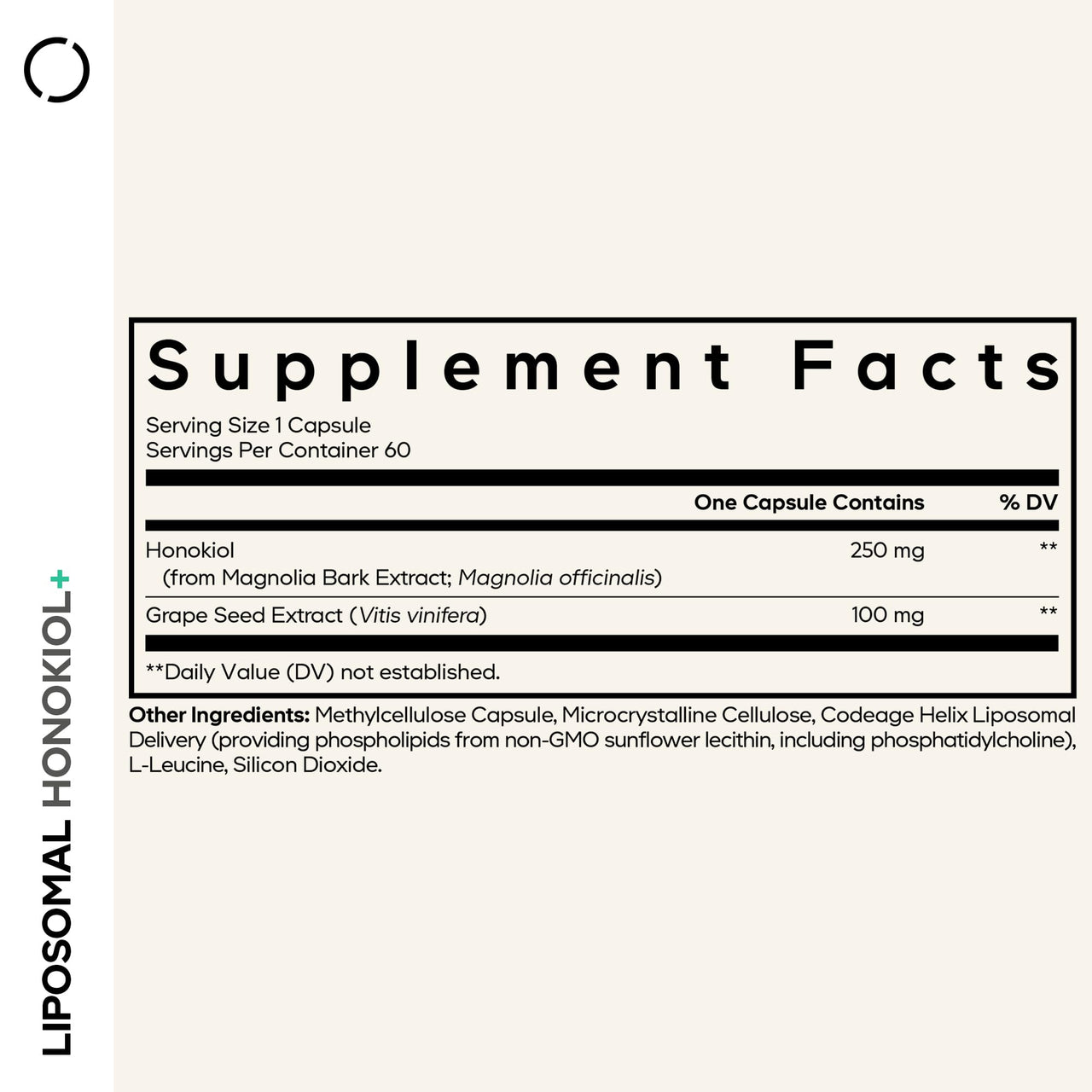 Codeage Liposomal Honokiol Supplement – Magnolia Bark Extract with Grape Seed Extract, Polyphenols, Phospholipid Complex, Liposomal Delivery – Vegan, Non-GMO – 60 Capsules