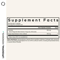 Thumbnail for Codeage Liposomal Honokiol Supplement – Magnolia Bark Extract with Grape Seed Extract, Polyphenols, Phospholipid Complex, Liposomal Delivery – Vegan, Non-GMO – 60 Capsules