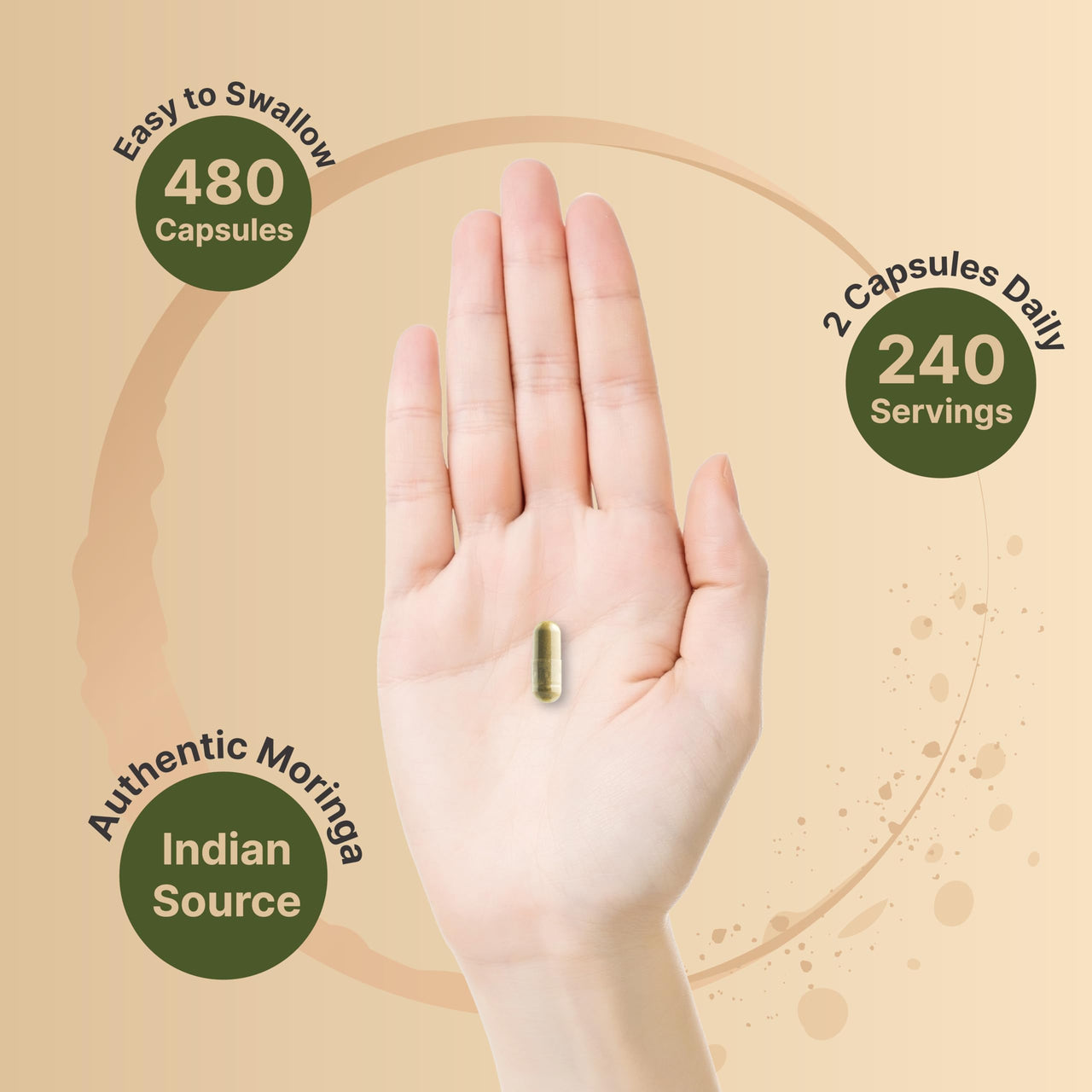 NatureBell Pure Moringa Capsules 8,000mg Per Serving (2 Pack) | Made with Moringa Powder Organic, 480 Capsules – Green Superfood, Skin Health, & Immune Support – Non-GMO, Gluten Free, 8 Month Supply
