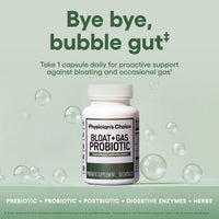 Thumbnail for Physician's CHOICE Bloat & Gas Probiotic 5-in-1 Proactive Support + Daily Relief - Digestion & Gut Health- Herbals, Digestive Enzymes, Post & Prebiotics - Gas Relief for Adults - Women & Men - 30ct