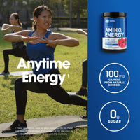 Thumbnail for Optimum Nutrition Amino Energy - Pre Workout with Green Tea, BCAA, Amino Acids & Micronized Creatine Monohydrate Powder, Unflavored, Keto Friendly, 60 Serving