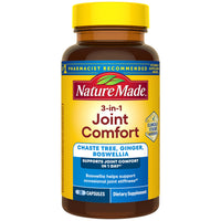 Thumbnail for Nature Made 3-in-1 Joint Comfort Capsules, Chaste Tree, Ginger & Boswellia, Joint Supplements for Men and Women, 30 Capsules, 30 Day Supply