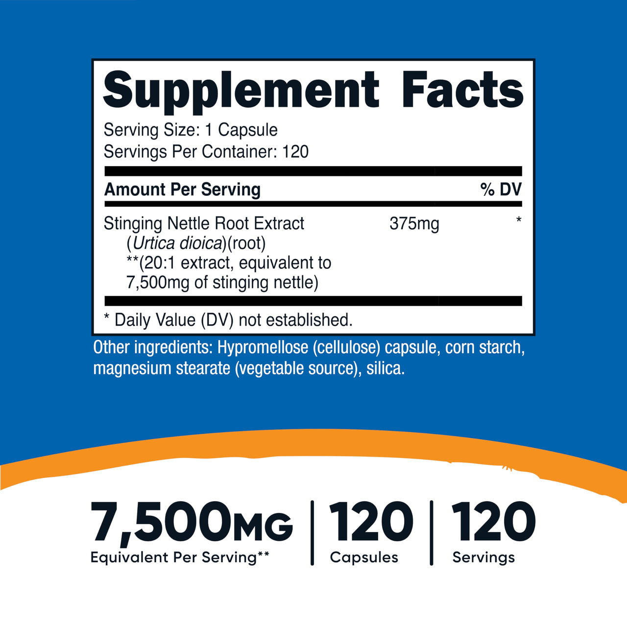 Nutricost Stinging Nettle Root Extract 120 Capsules for 120 Servings Per Bottle - Vegetarian, GMO Free and Gluten Free