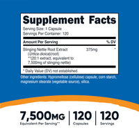 Thumbnail for Nutricost Stinging Nettle Root Extract 120 Capsules for 120 Servings Per Bottle - Vegetarian, GMO Free and Gluten Free