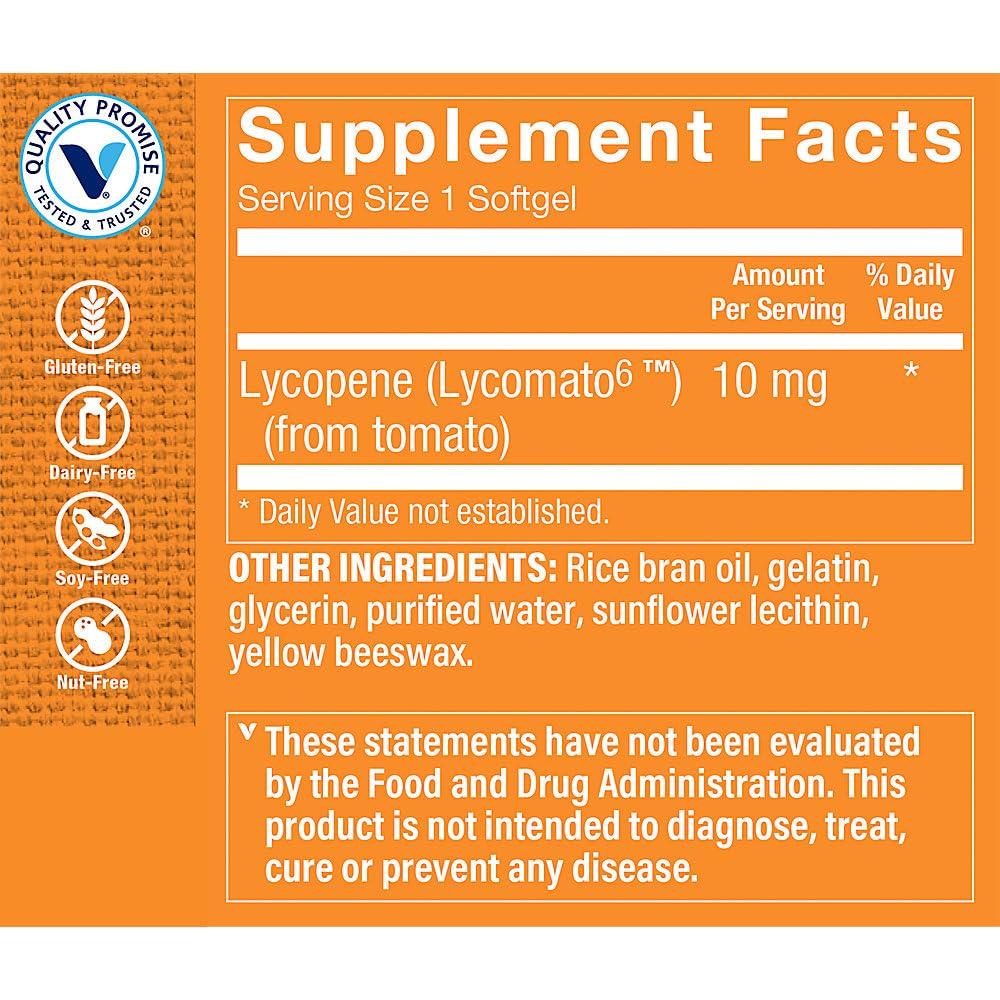 The Vitamin Shoppe Lycopene 10MG, Antioxidant That Supports Cardiovascular, (180 Softgels)