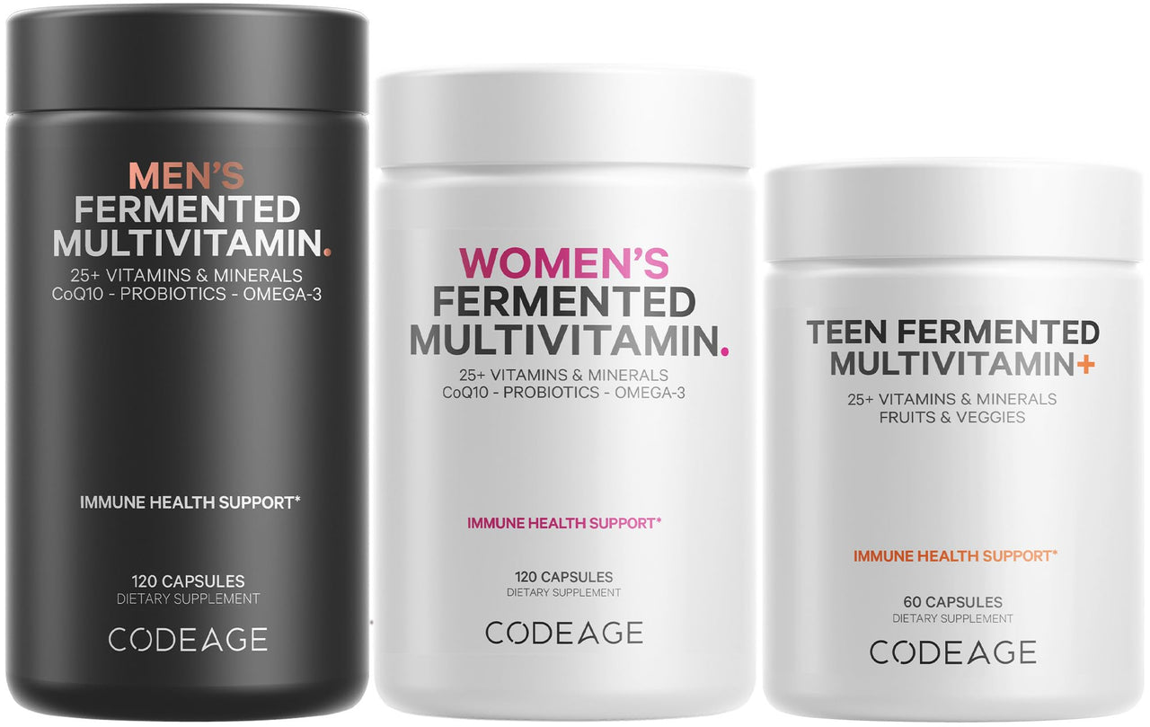Codeage Family Multivitamin Bundle – Multivitamins for Teens, Women & Men – Essential Vitamins & Minerals Pack