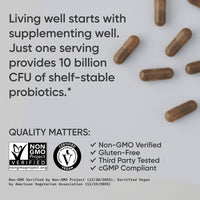 Thumbnail for Sports Research® Tribiotic, 3-in-1 Tribiotic - Fermented Gut Health Tribiotic with 10 Billion CFU - Supports Digestion, Microbiome Support - Non-GMO, Vegan & Gluten Free - 30 Liquid Veggie Capsules