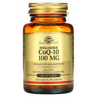 Thumbnail for Solgar Megasorb CoQ-10 100 mg, 90 Softgels - Supports Healthy Aging - Coenzyme Q10 Supplement - Enhanced Absorption - Non-GMO, Gluten Free, Dairy Free - 90 Servings