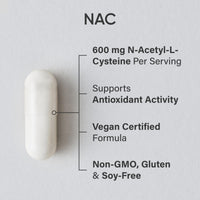 Thumbnail for Sports Research® Antioxidant Support Pack - N-Acetyl L-Cysteine (NAC) 600mg, CoQ10 100mg Enhanced w/Coconut Oil & Bioperine - Vegan · Non-GMO · Gluten Free
