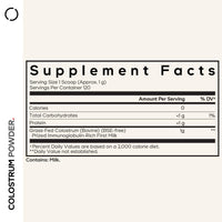 Thumbnail for Codeage Bovine Colostrum Powder Supplement 4-Month Supply, 1000mg per Serving, Grass-Fed Ethically Sourced, Immunoglobulin-Rich Prized First Milk, Cold-Chain Pasteurized, Agglomerated, Non-GMO, 4.3 OZ