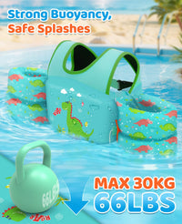 Thumbnail for HeySplash Swim Vest for Kids, Toddler Pool Floaties Fit 33-66 Lbs, Children Swimming Vest with Adjustable Strap, Swim Jacket Water Wing Arm Float, Puddle Beach Boat Jumper Boy Girl,Dinosaur