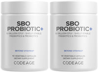Thumbnail for Codeage SBO Probiotics, 50 Billion CFUs Per Serving, Multi Strain Soil Based Organisms Blend and Organic Fermented Botanical Blend, Shelf-Stable - 2 Pack