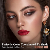 Thumbnail for LUXAZA 3Pcs Neutral Brown Eyeshadow Stick Set, Matte And Shimmer Creamy Eyeshadow Pencil, Shiny Pink Shadow, Waterproof Long Lasting Smoky Eye Makeup