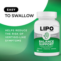 Thumbnail for Lipo-Flavonoid for Vertigo & Dizziness Relief, Clinically Tested Formula with Ginkgo Biloba, Vitamin D, & Vitamin B Complex, Inner Ear Health & Balance Support, 30-Count (Pack of 1)